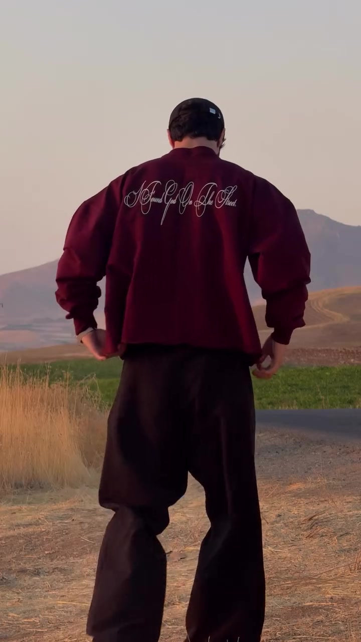 Street Script Oversized Sweatshirt